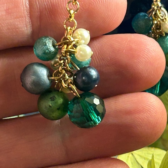 Aqua Sea Necklace with Earrings to match - Picture 3 of 9